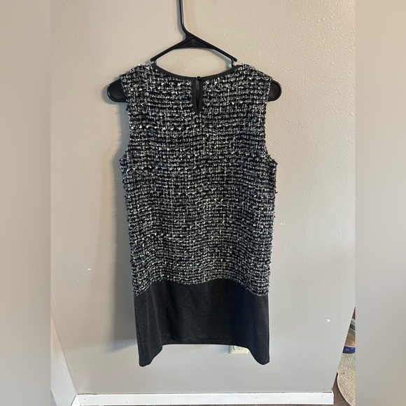 THML Anthropologie Women’s Black Silver Tweed Sleeveless Dress - Picture 5 of 6